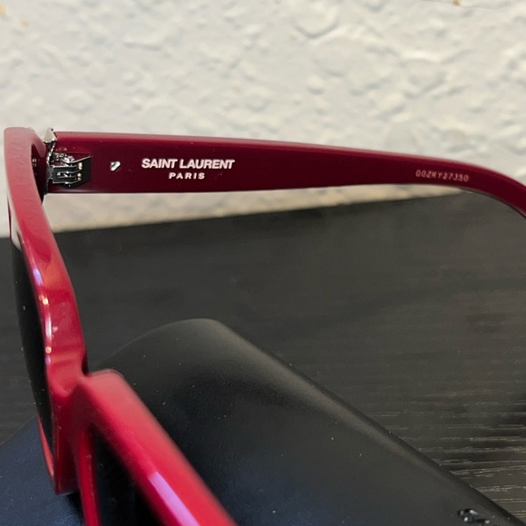Saint Laurent Burgundy Sunglasses - Picture 4 of 8
